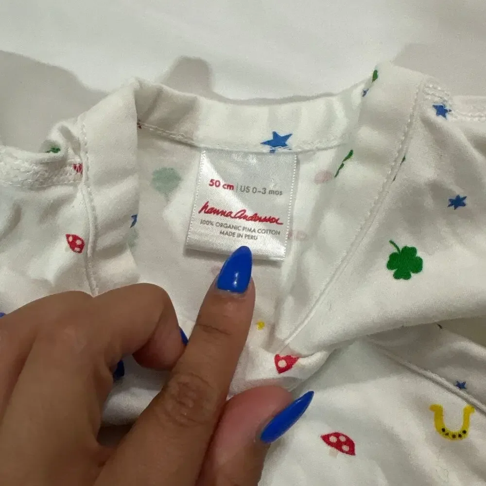 Hanna Andersson Baby 0-3M Saint Patrick Theme March Printed Outfit Pajamas - Picture 5 of 5